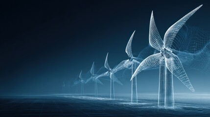 Wind turbines generation energy concept