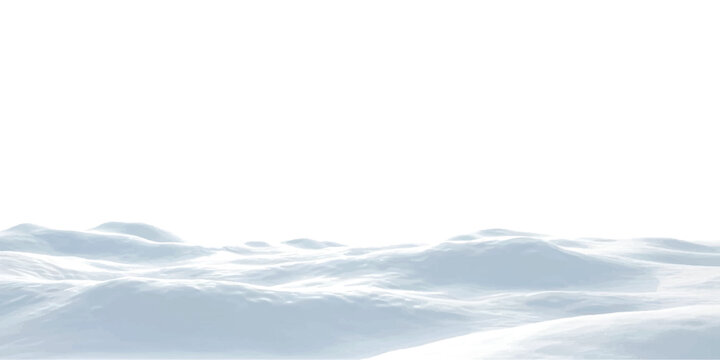 Serene Snowy Landscape with Gentle Waves of Snow