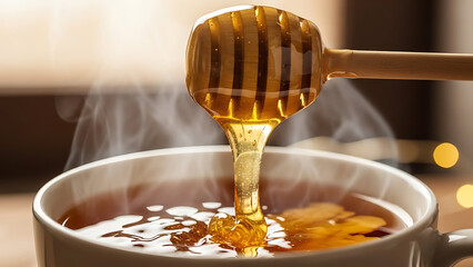 Honey Drizzle on Hot Tea