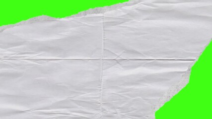 Torn Paper on Green: A close-up shot captures the texture of torn paper against a vibrant green background, conveying a sense of change and artistic freedom.