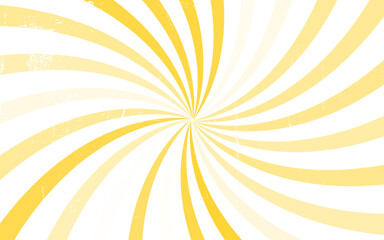 Abstract yellow spiral on white background design, spiral background