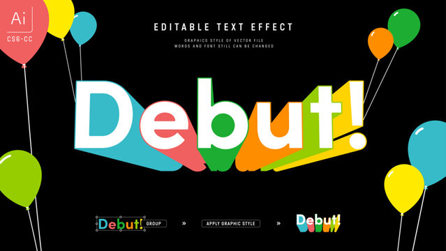 Text efect kids_Debut