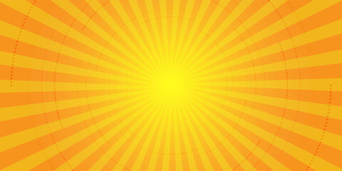 Fototapeta premium orange sun rays background design template