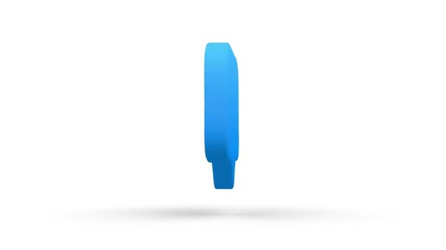 A blue smartwatch floats in mid-air with a subtle shadow underneath against a clean white background.