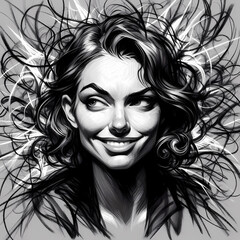 gloating and snickering woman