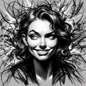 gloating and snickering woman