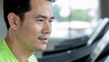 Mindful Pace: Focus on an individual engaged in physical activity, captured in a moment of determination and reflection.