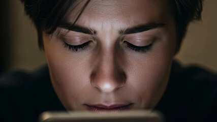 Observing a Focused Person Engaging with a Mobile Device in Low Light