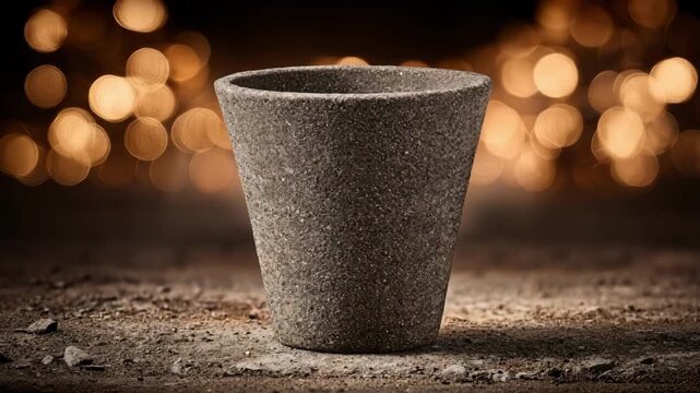 Side view of a ceramic crucible in a forge environment emphasizing its thermal insulation properties and resistance to thermal shock in industrial applications.