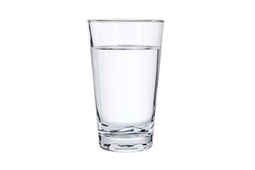 A glass of clear water isolated on transparent background stands upright © Vivid Pixel