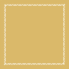 Elegant Gold Square Decorative Frame with White Geometric Border.