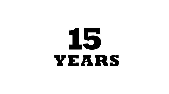 15 Years Scattered video 4K animation White