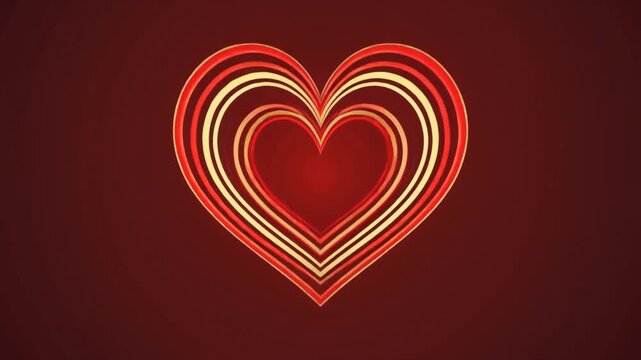 Red heart on a red background for a romantic Valentine greeting image
