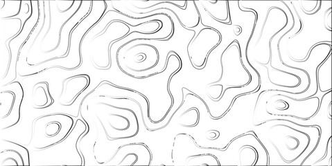 Monochrome abstract contour lines creating a fluid organic pattern with a textured grunge effect on a white background, a versatile graphic design element