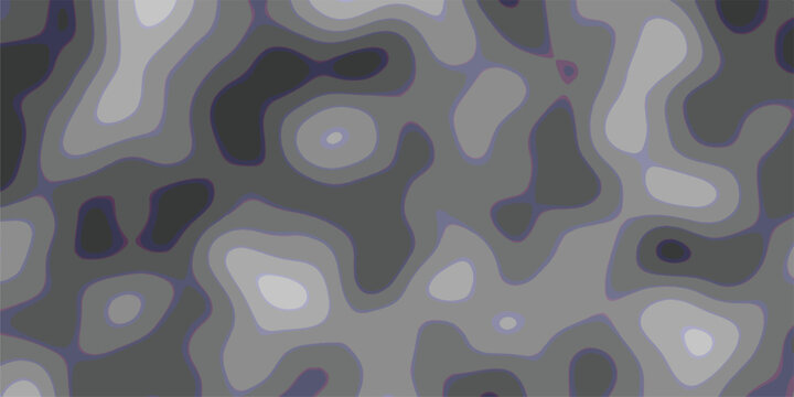 Organic abstract topographic contour lines in grayscale with subtle purple outlines forming a dynamic and irregular background texture