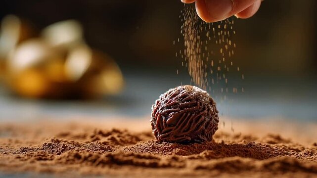 chocolate truffle dusting