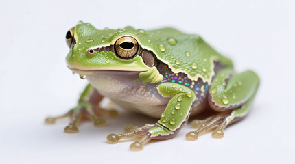 Fototapeta premium tree frog isolated on white background