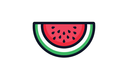 Slice of Juicy Watermelon with Seeds.