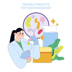Female Scientist Creating Skin Microbiome Products