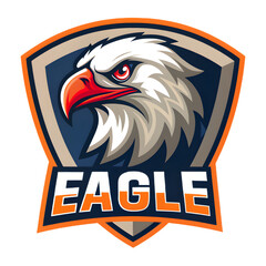 Obraz premium Fierce Bald Eagle Mascot Logo (Vector Illustration)