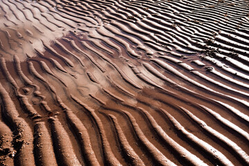 Close up of sand ripples