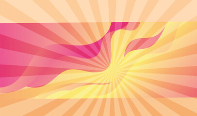 Beautiful sunrise or Sunburst Abstract background. Warm Sunset Energy Background for app, web design, webpage, banner, greeting card. Modern style, Trendy vector illustration © Wahid photos