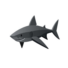Naklejka premium Shark Illustration. Marine Life And Ocean Predator Concept Isolated On Transparent Background