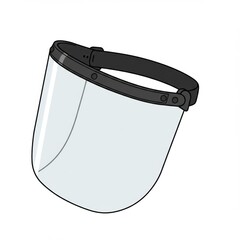 Clear Plastic Face Shield with Black Headband