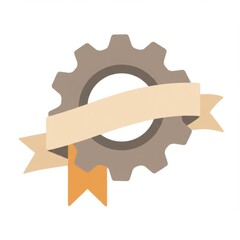 Gear with Beige Ribbon Award