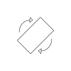 Line Icon Horizontal Screen Device Orientation Rotate