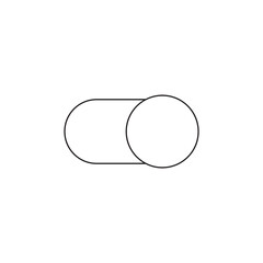 Single Outline Toggle Switch Interface Slider Icon