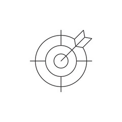 Outline Target Symbol with Arrow for Accuracy