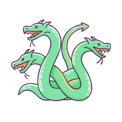 Obraz premium vector illustration of a cartoon snake