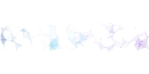 Abstract geometric background with connecting dots and lines with low poly triangle shapes. Polygonal Mesh Background Vector design digital technology concept Global network connection data structure. © Kainat 