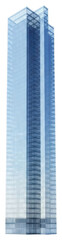 Obraz premium Modern skyscraper innovation glass design in urban visualization isolated on transparent background