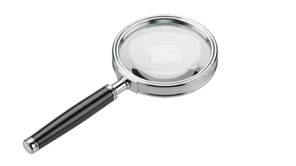 Magnifying Glass on White Background