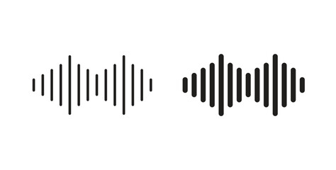 Voice icon in simple flat trend modern graphic design abstract logotype element