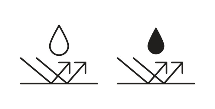 Waterproof icon in simple flat trend modern graphic design abstract logotype element