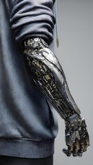 a person using a cybernetic prosthesis