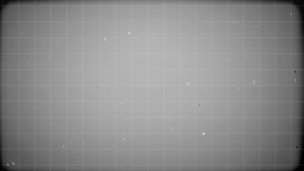Vintage gray grid film background with dust and scan lines, ideal for use as a retro texture, aesthetic background, or an artistic backdrop for technology, history, and nostalgic themes.4K video - Powered by Adobe