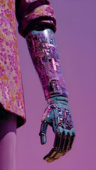 a person using a cybernetic prosthesis