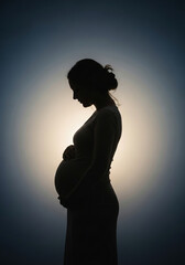 Silhouette of a pregnant woman