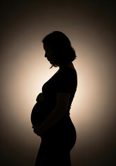 Silhouette of a pregnant woman
