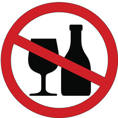 no alcohol sign