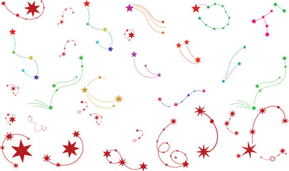 Black and white minimalist shooting star constellation vector illustration, celestial night sky elements, cosmic design, astrology and astronomy inspired art ©  Creative vectors