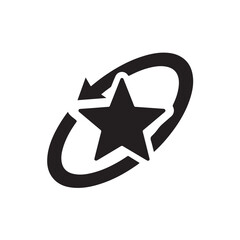 Obraz premium Black star icon in modern minimalist design with bold lines and simple shape for logo template