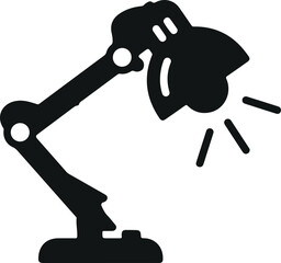 Desk lamp icon vector