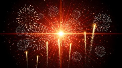 fireworks in the night sky