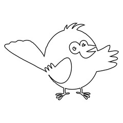 Playful Bird Illustration