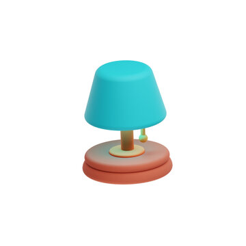 3D Table Lamp Icon &ndash; Modern Minimal Home Decor Illustration